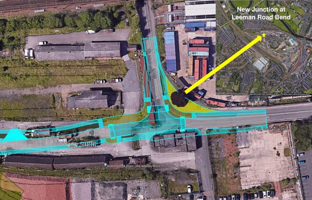 New junction at Leeman Road diagram