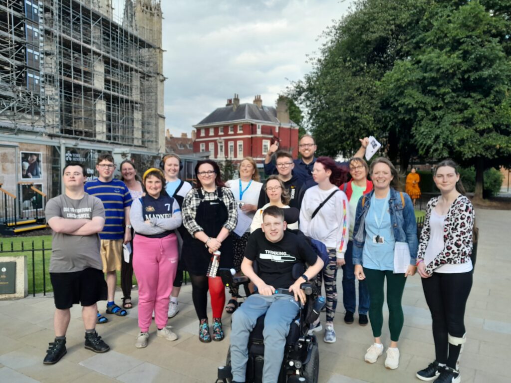 Group of young people from Inspirational Kids CIC outside in York